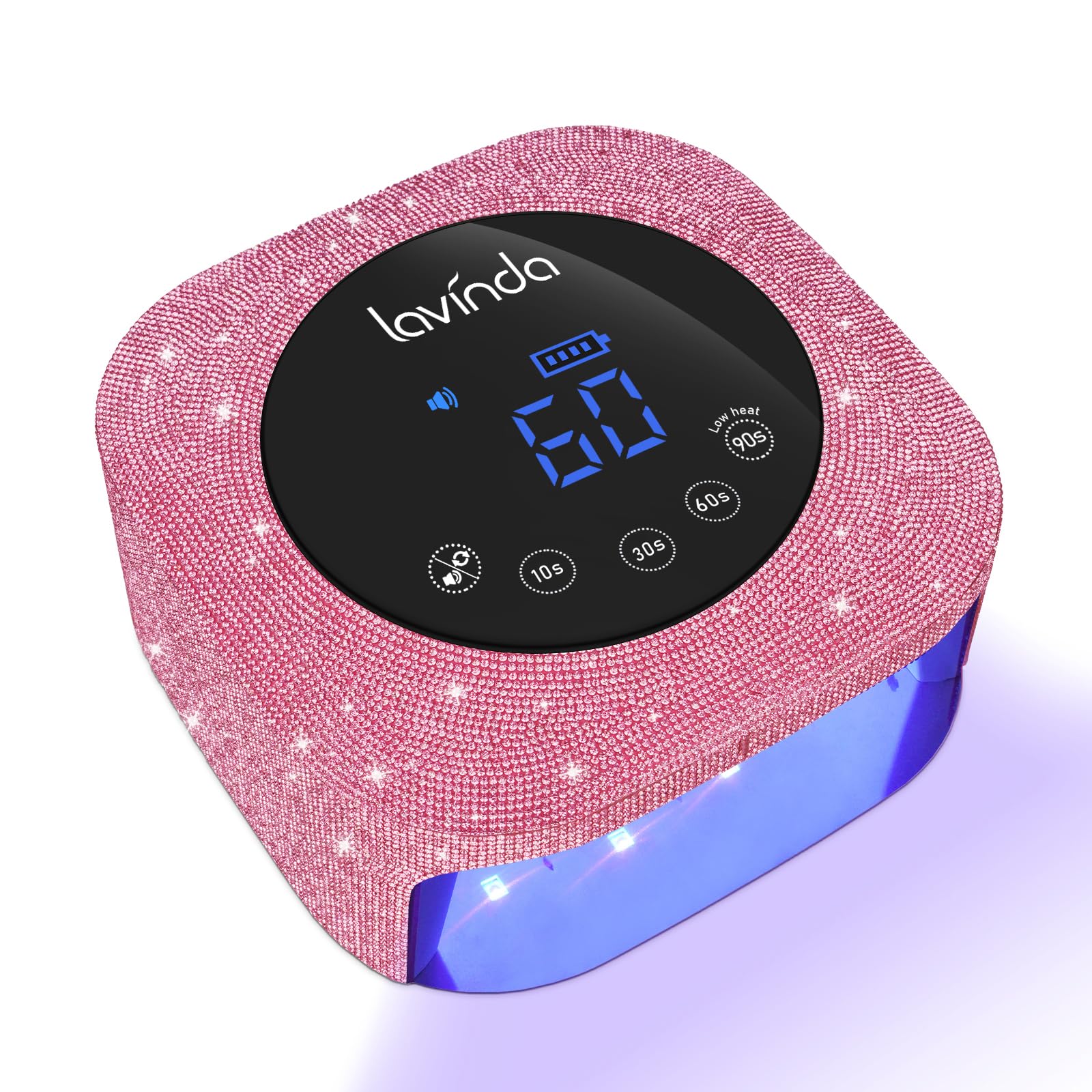 Lavinda UV Nail Lamp front view showing cordless convenience for home gel nails