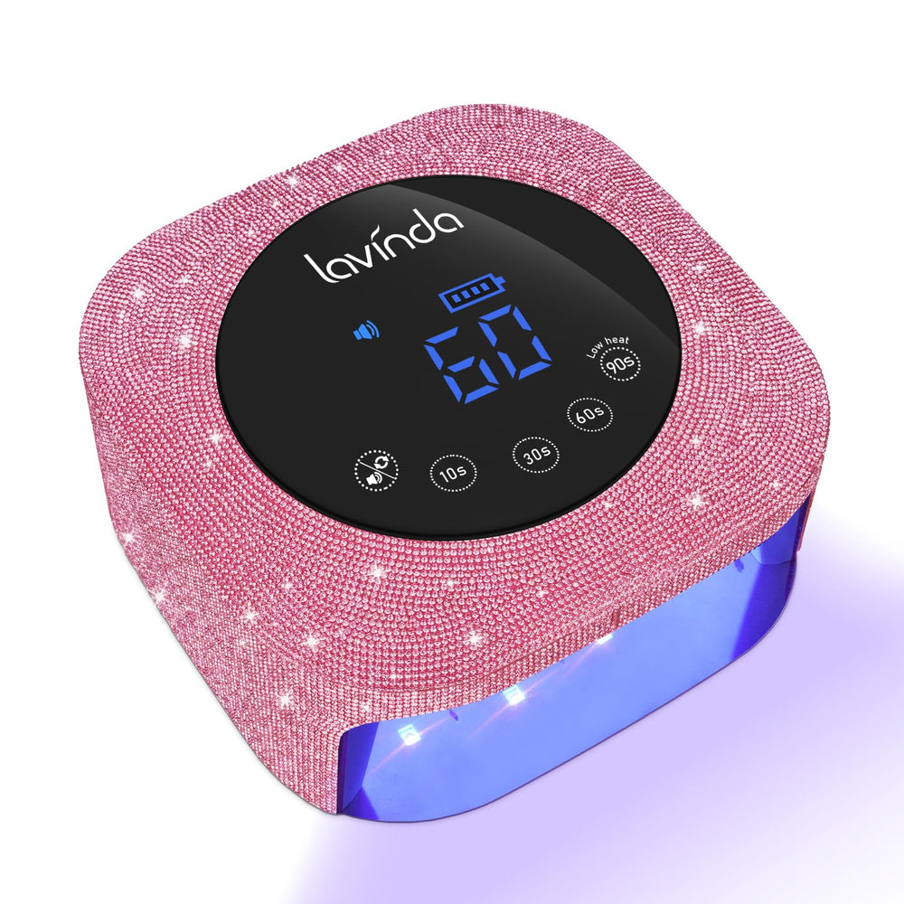 Lavinda UV Nail Lamp front view showing cordless convenience for home gel nails