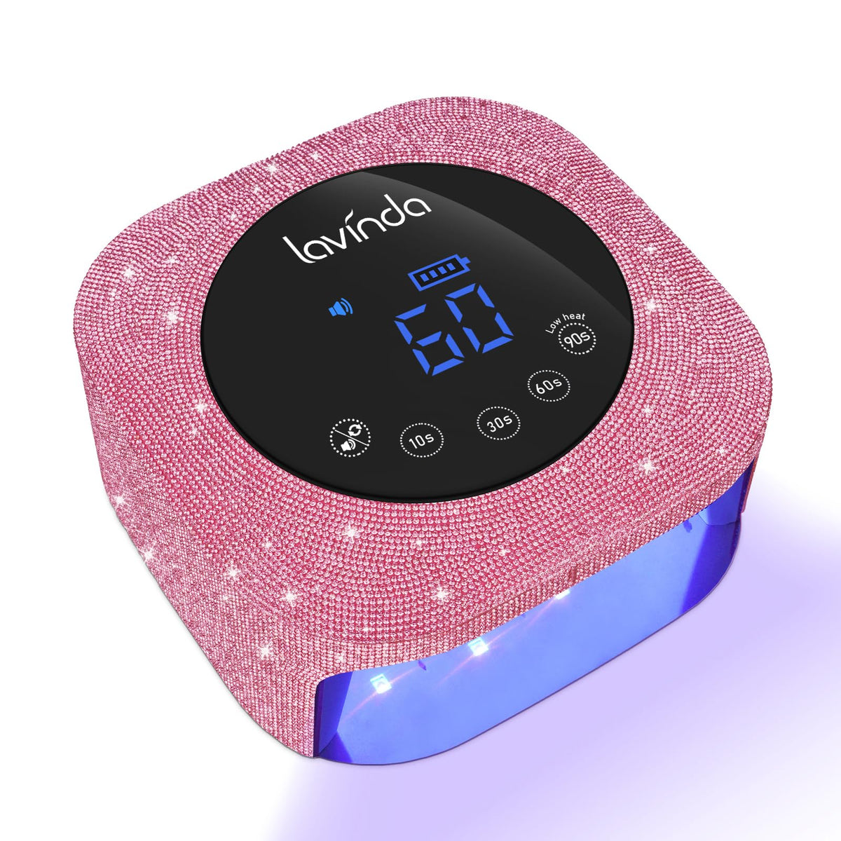 Lavinda UV Nail Lamp front view showing cordless convenience for home gel nails