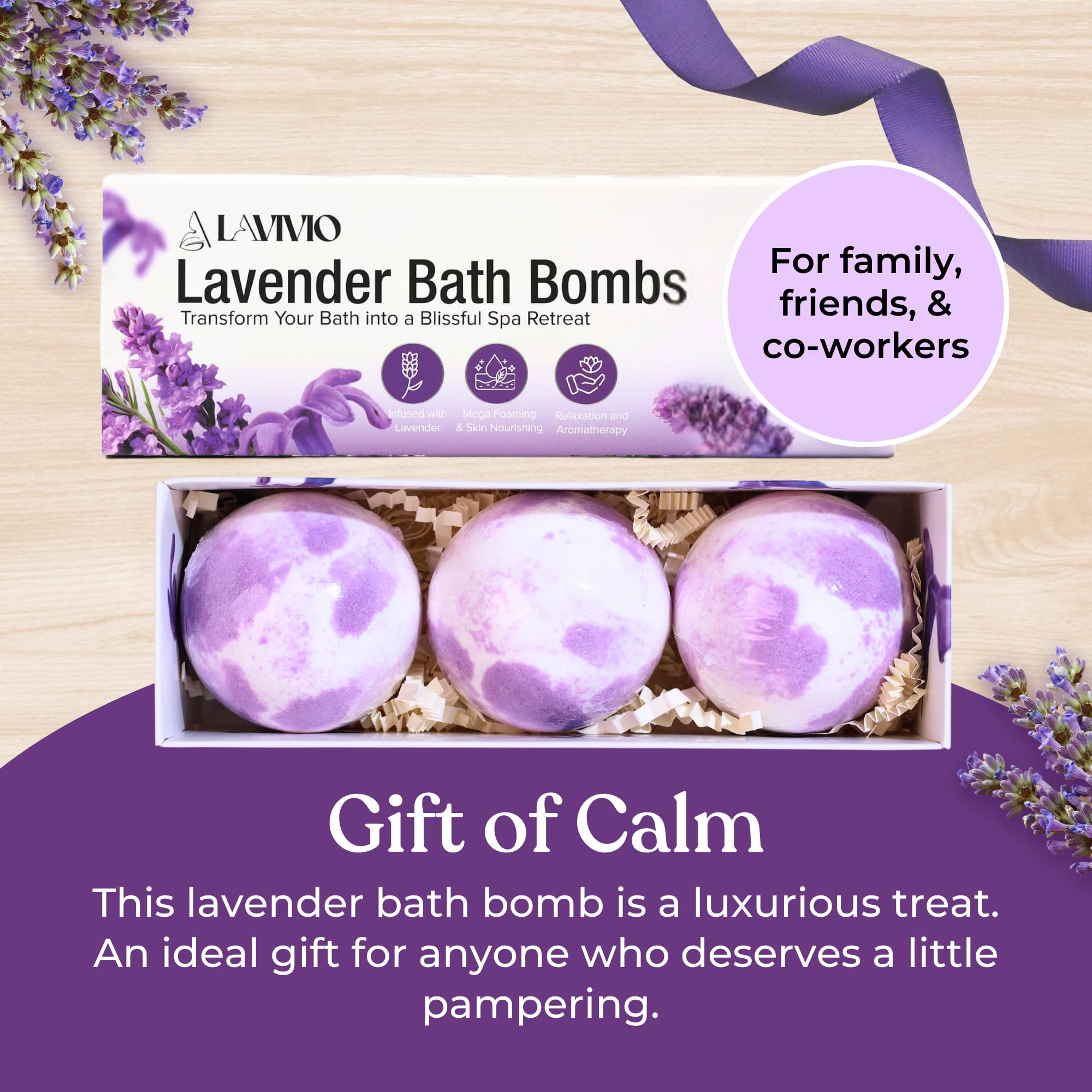Lavivio aloe vera included for soothing hydration and soft skin after bath