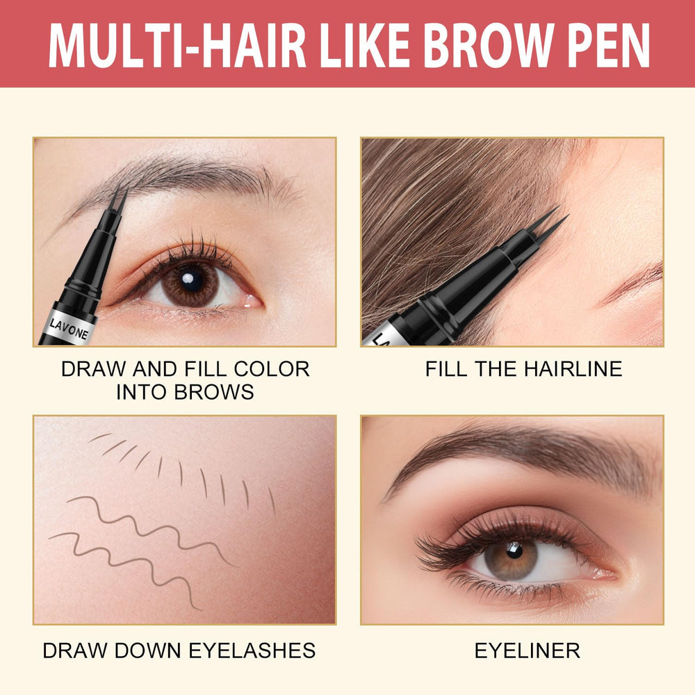 LAVONE dark brown shade swatches for versatile brow color
