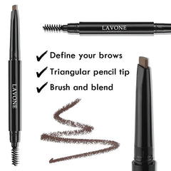 LAVONE eyebrow pencil dark brown offers ultra-skinny lines for natural hair-like brows