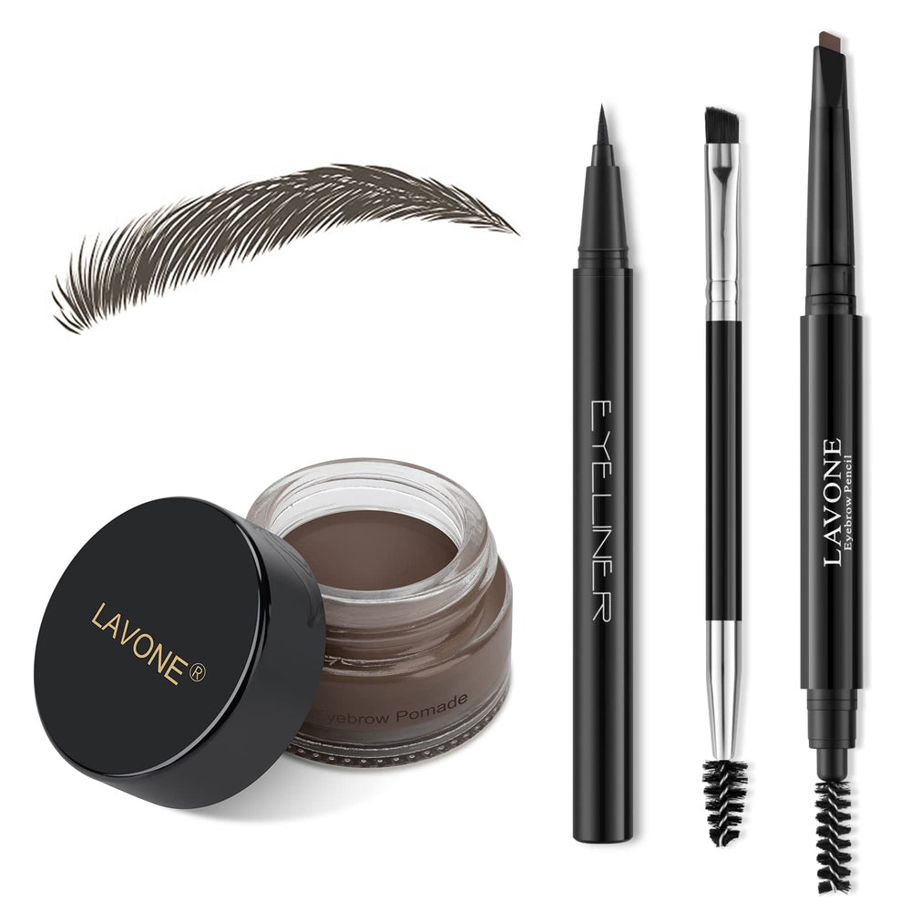 LAVONE eyebrow stamp kit compact case for on-the-go brow shaping and quick definition