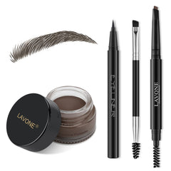 LAVONE eyebrow stamp kit compact case for on-the-go brow shaping and quick definition