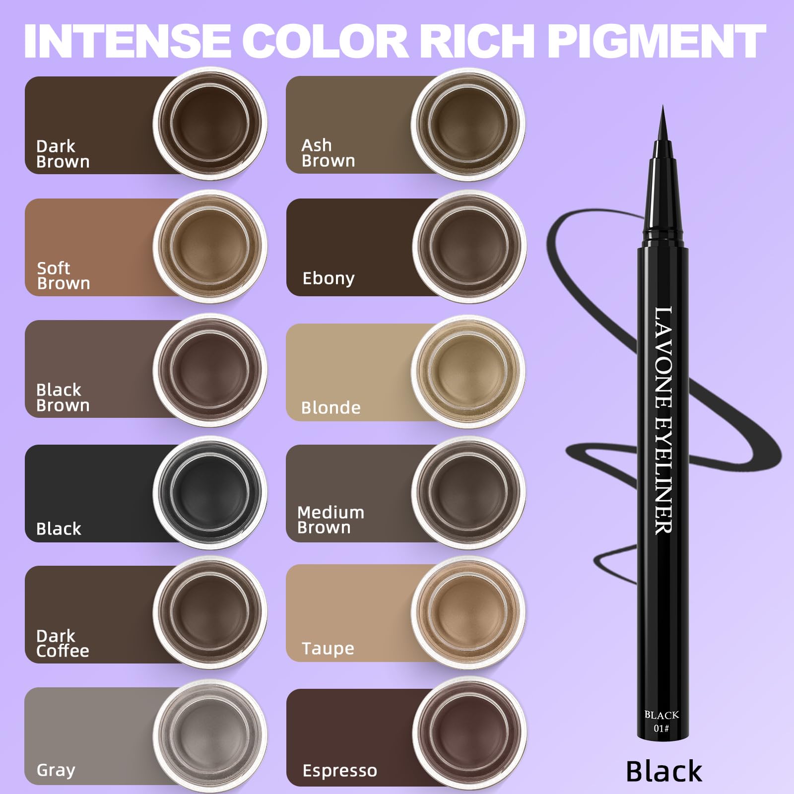 LAVONE Eyeliner Set gel eyeliner pot creamy pigment for easy blending