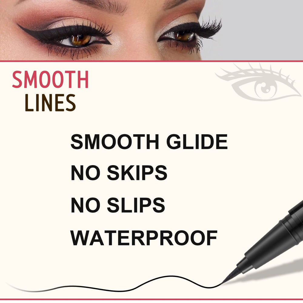 LAVONE liquid eyeliner black with precise tip for clean lines.