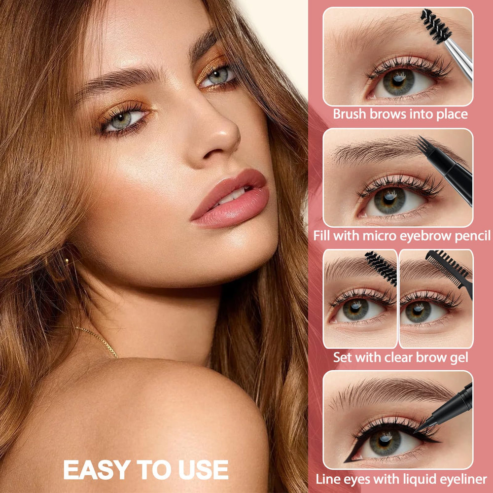 LAVONE precision spoolie tool for neat brows and even product distribution.