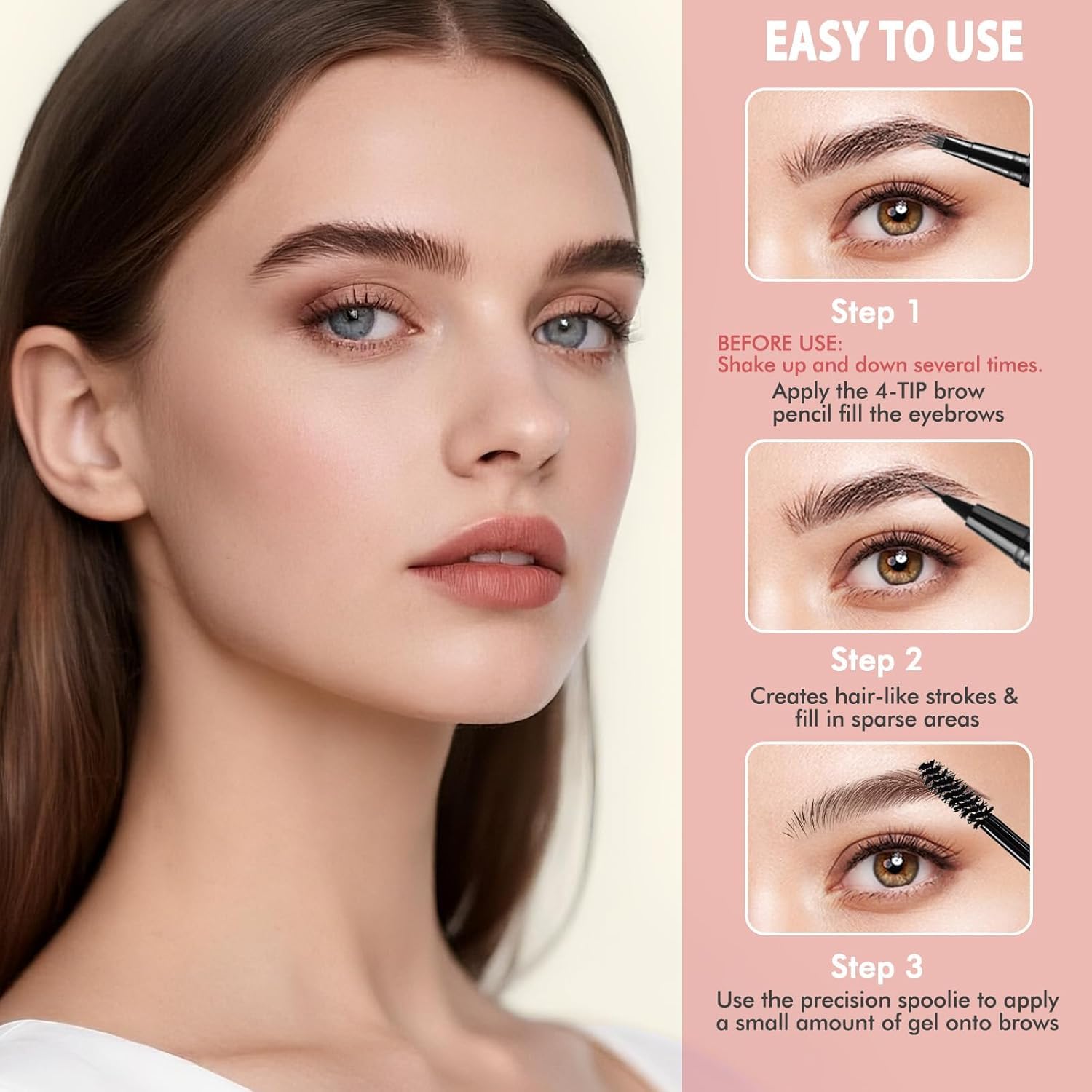 LAVONE waterproof eyebrow gel offers all-day hold for polished brows.