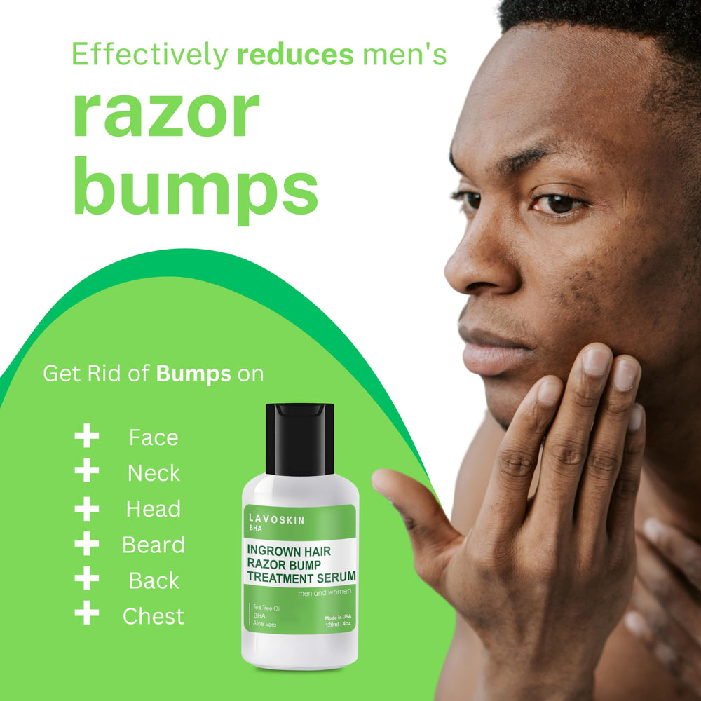 Lavoskin Tea Tree Gel being applied to skin for razor bump relief