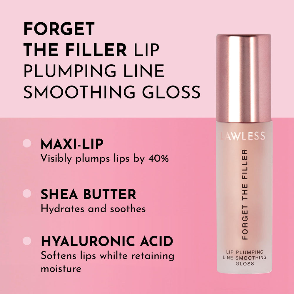 Lawless Forget the Filler gloss applicator detail highlights plush, comfortable plump feel.