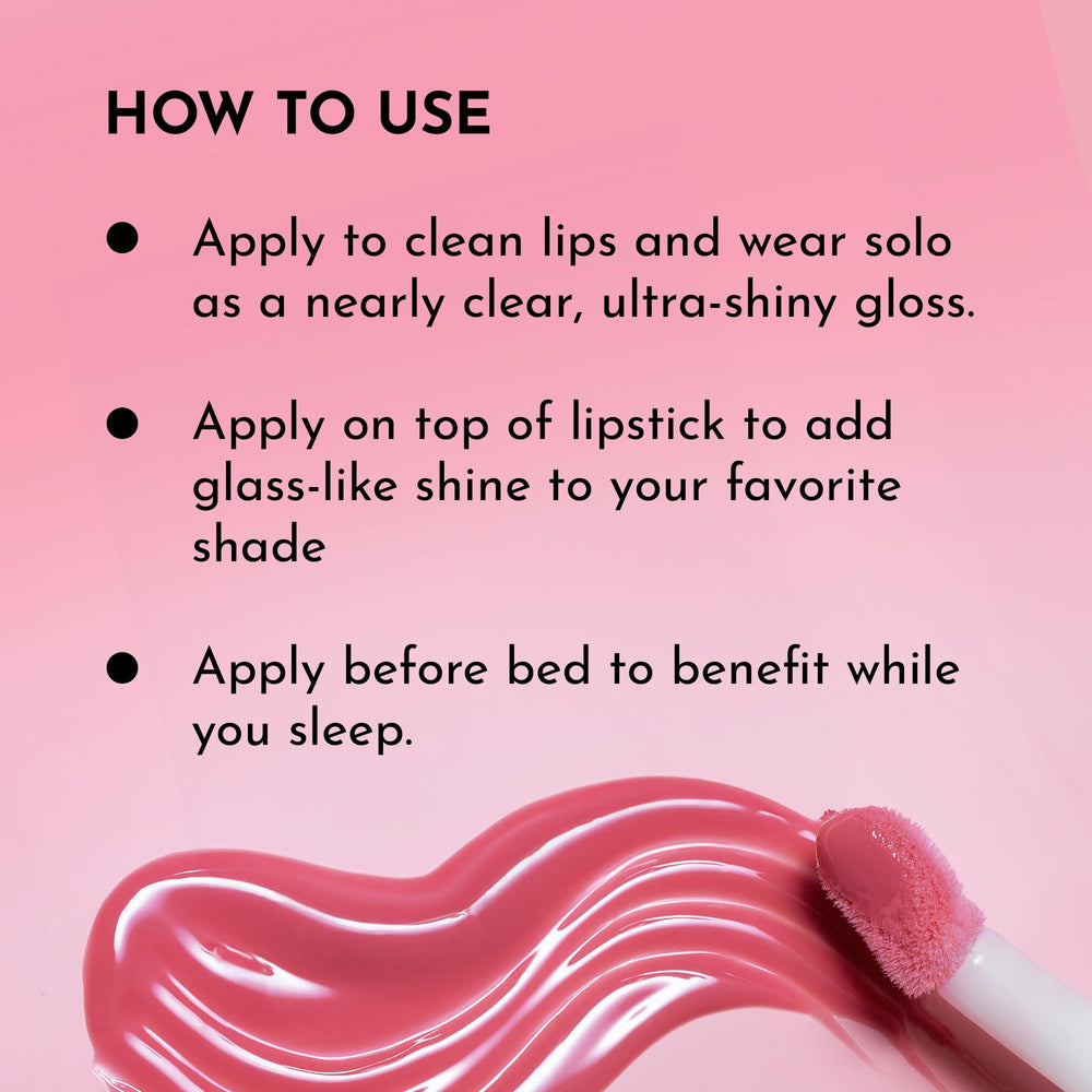 Lawless Forget the Filler gloss on bare lips delivers a high-gloss finish