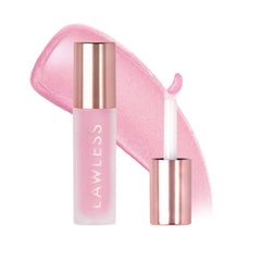 Lawless Forget the Filler strawberry shortcake tube showing glossy plump look for lips