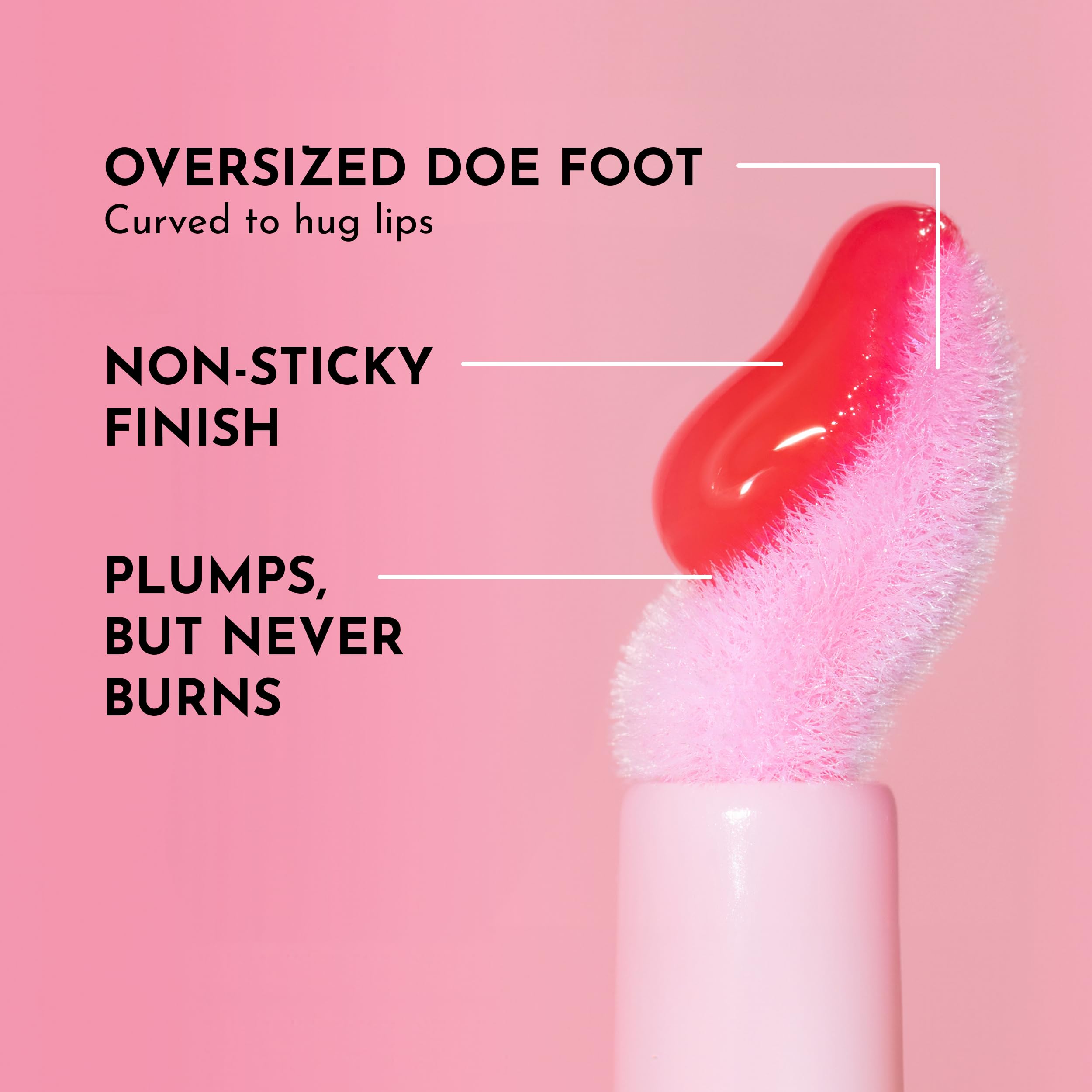 Lawless Forget the Filler gloss wand glistens with glass-like shine on lips