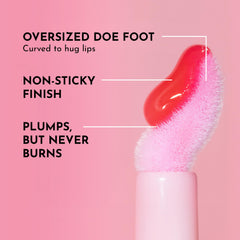 Lawless Forget the Filler gloss wand glistens with glass-like shine on lips