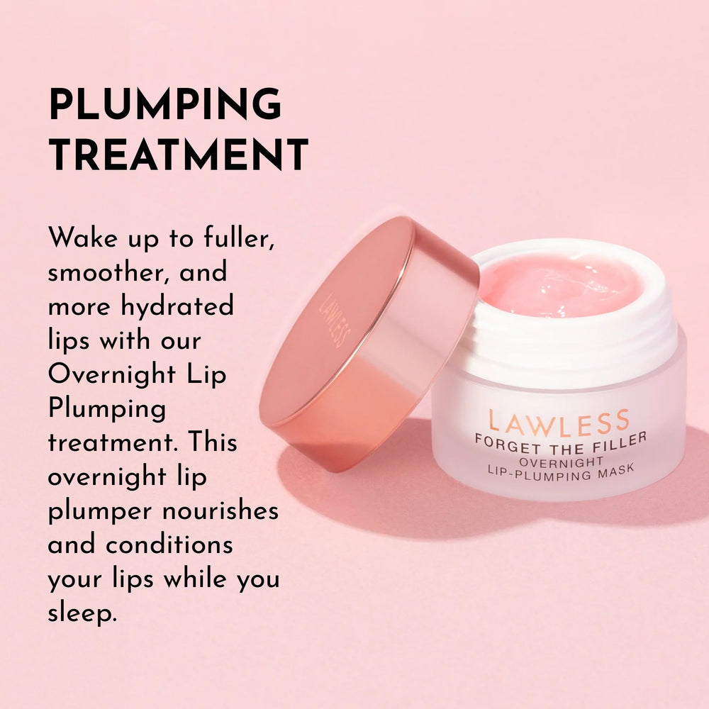 LAWLESS Forget the Filler Lip Mask Sweet Dreams Maxi-Lip ingredient closeup emphasizes plumping potential