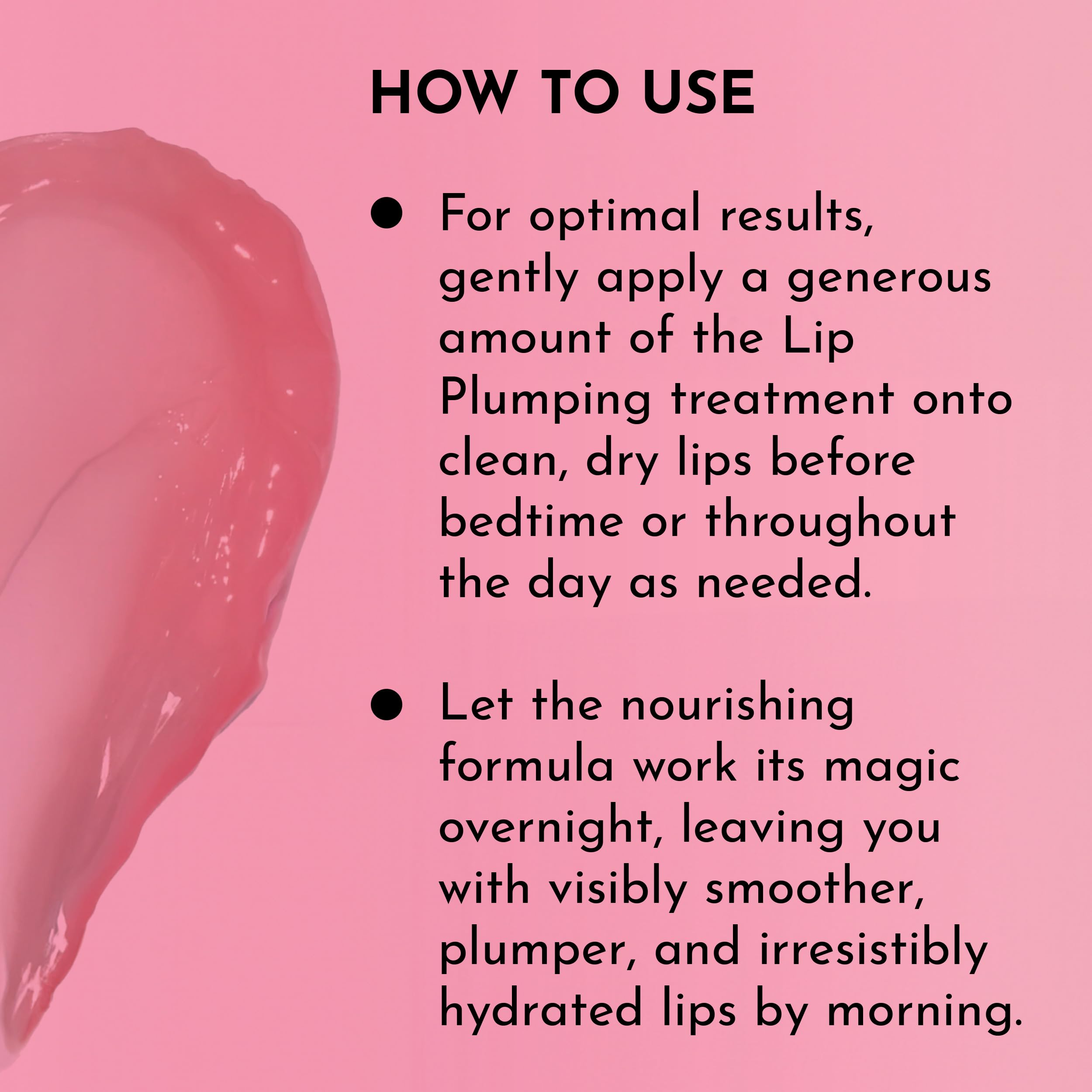 LAWLESS Forget the Filler Lip Mask Sweet Dreams swatch shows Maxi-Lip and shea butter-rich texture
