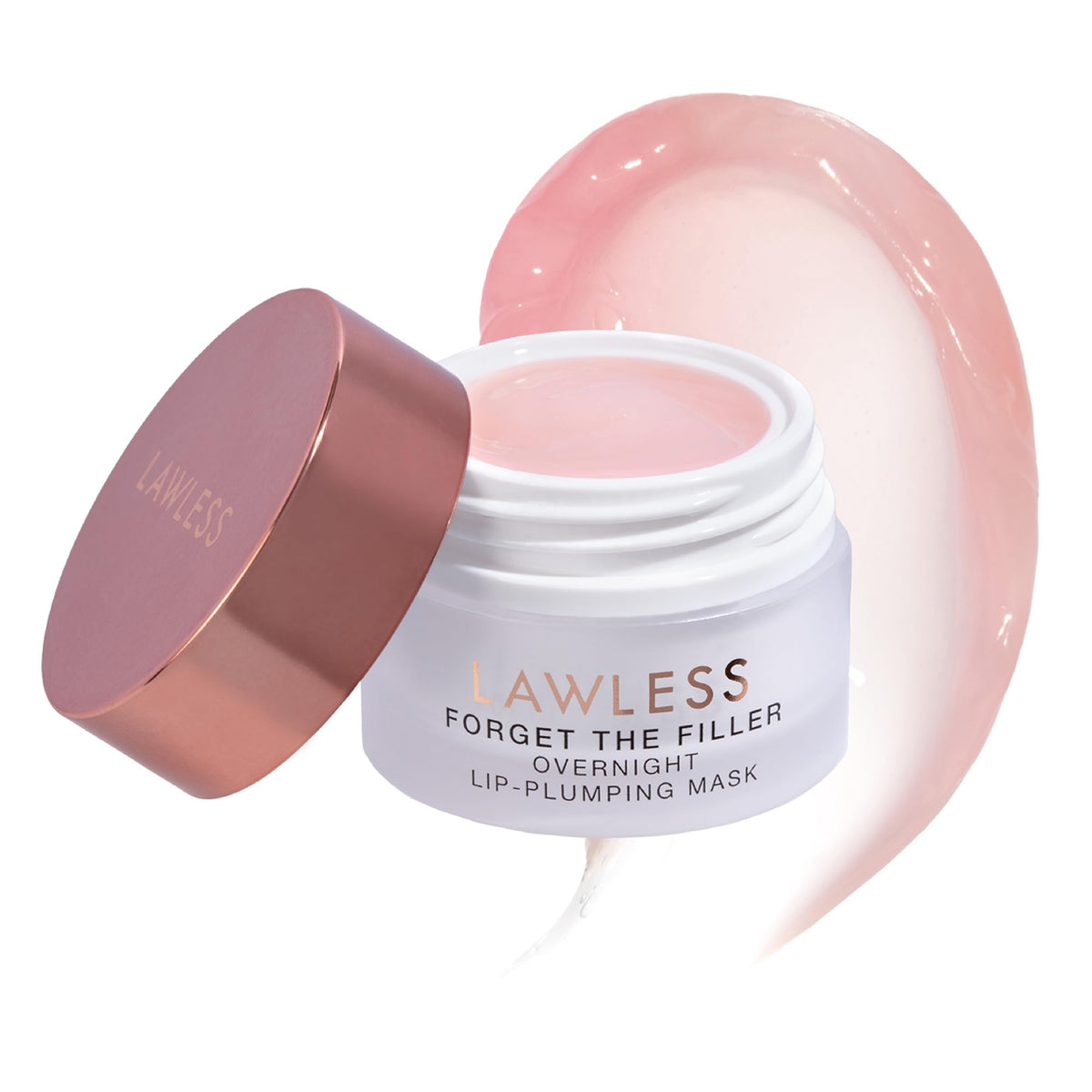LAWLESS Forget the Filler Lip Mask Sweet Dreams tube closeup demonstrates overnight lip plumping potential
