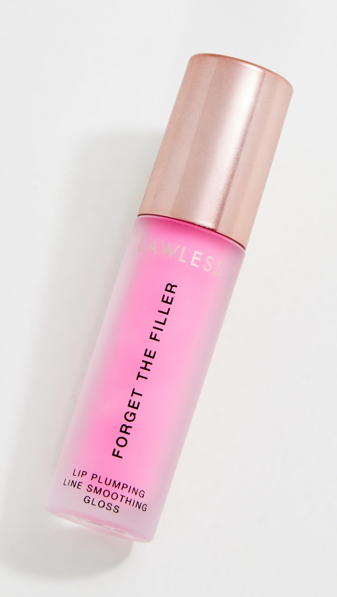 Lawless Forget the Filler Daisy Pink being applied for a glossy plump look