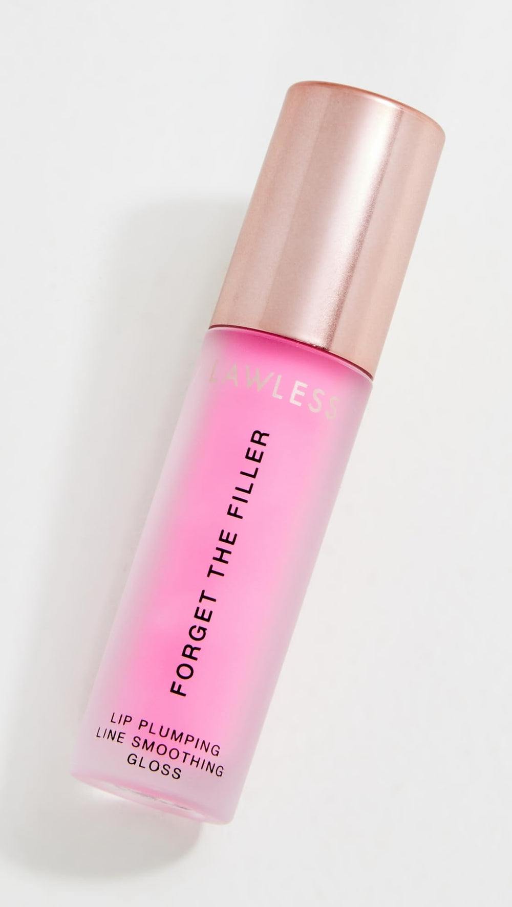 Lawless Forget the Filler Daisy Pink being applied for a glossy plump look