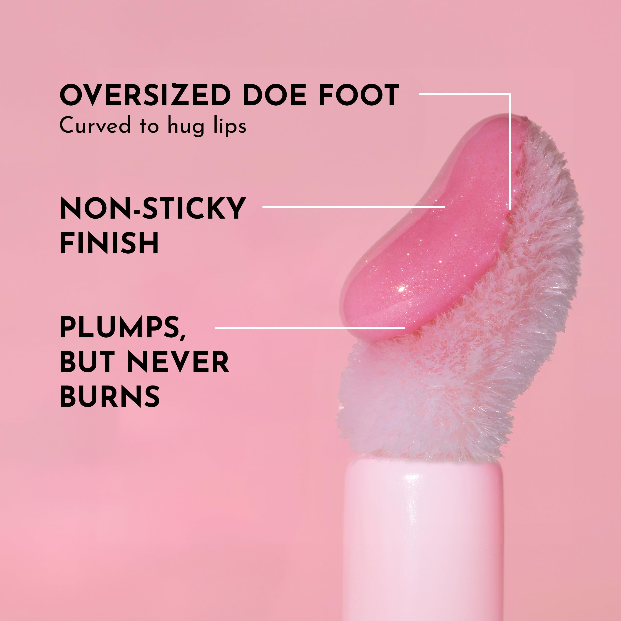 Lawless Forget the Filler gloss-on-lips image emphasizes glass-like shine and plump-looking lips