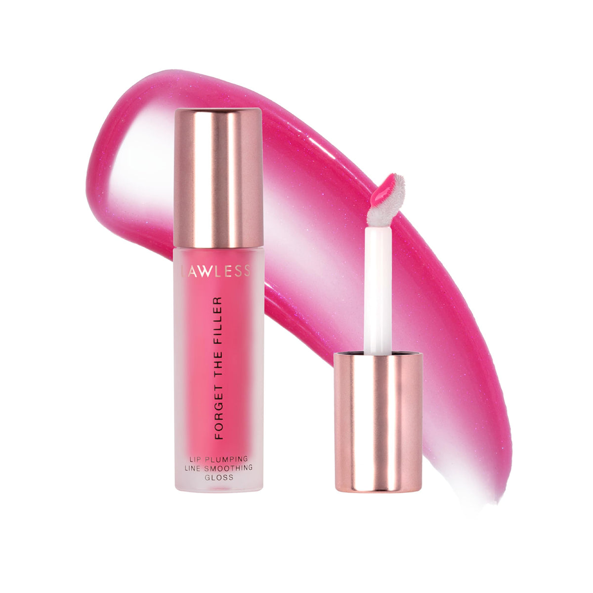 Lawless Forget The Filler Lip Plumper Juicy Watermelon bottle delivers glossy hydration and shine