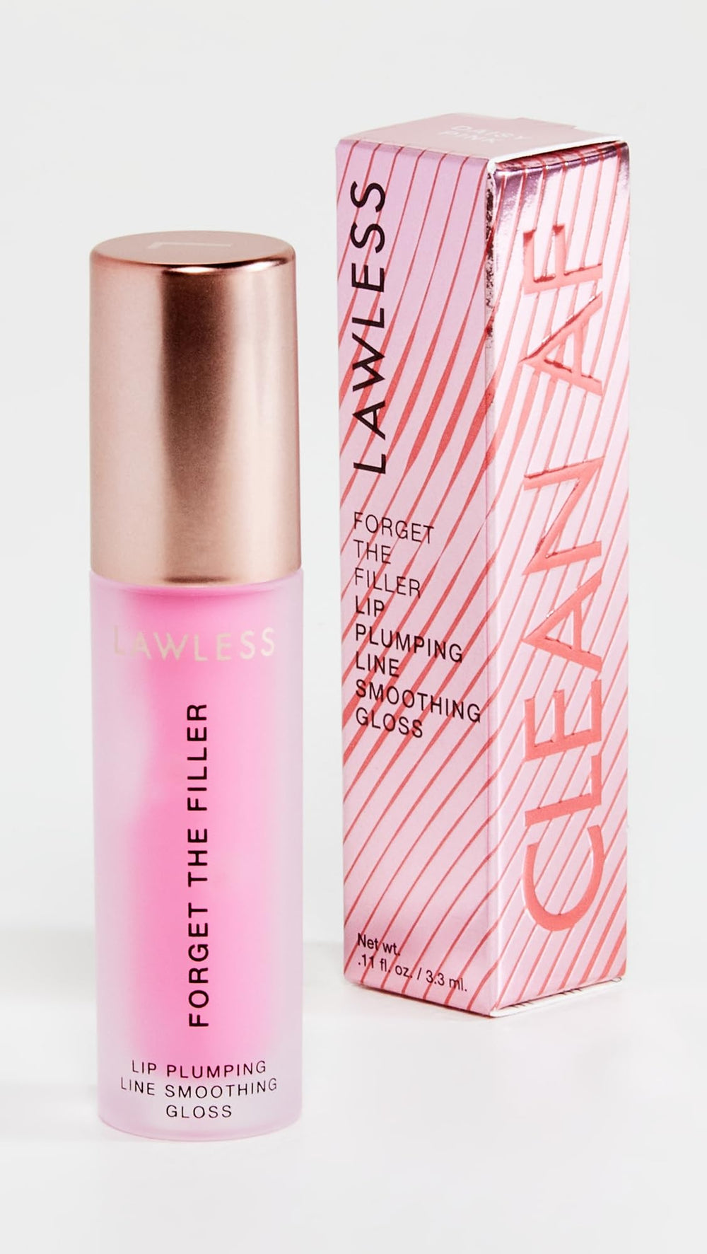 Lawless Forget the Filler Daisy Pink worn solo for a sheer glow