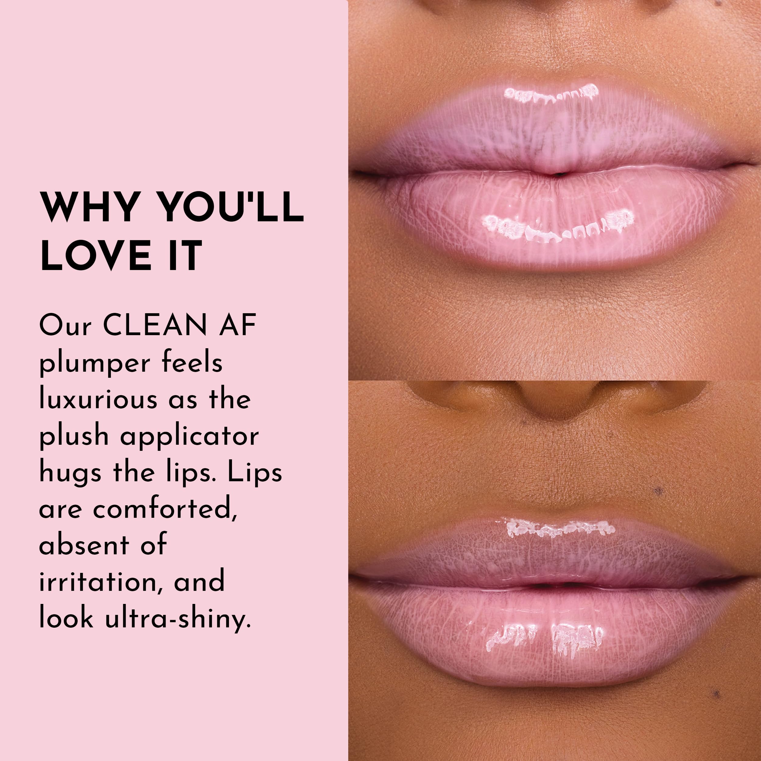 Lawless lip swatch in Strawberry Milkshake displays sheer color and healthy glow.