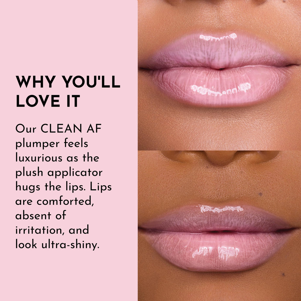 Lawless lip swatch in Strawberry Milkshake displays sheer color and healthy glow.