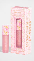 Lawless lip-plumper with Rosehip and Shea Butter applying to Blooming Heirloom pink.