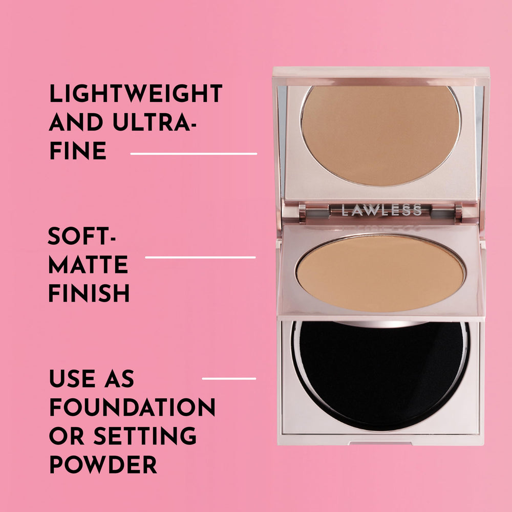 LAWLESS ultrafine powder texture delivers soft-focus, oil absorption
