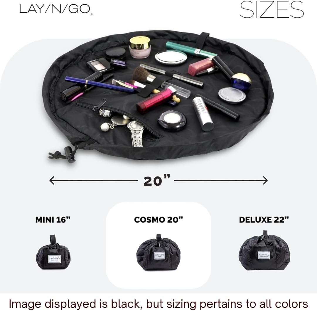 Lay-n-Go Cosmo butterfly small floral travel-ready organizer fits in any bag.
