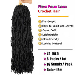 Layashow 24inch closeup-texture reveals lightweight, natural-looking faux locs