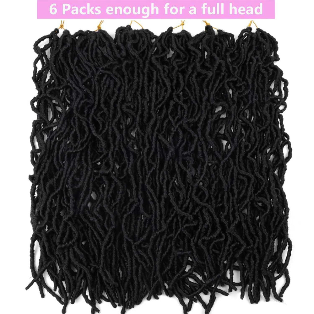 Layashow 24inch model wearing soft locs for goddess-inspired look
