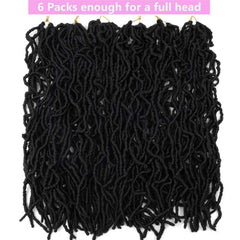 Layashow 24inch model wearing soft locs for goddess-inspired look