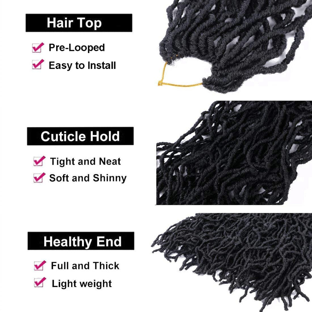 Layashow soft-locs synthetic fiber closeup demonstrates lightweight, durable strands.