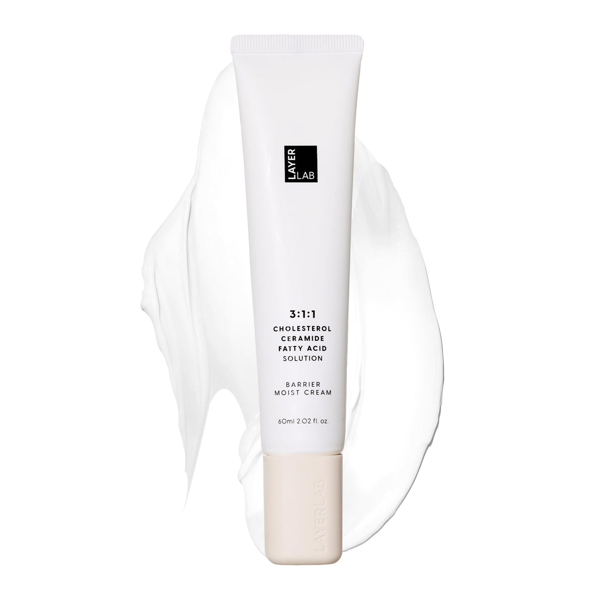 LAYERLAB Barrier Moist Cream bottle close-up highlighting premium packaging and long-lasting hydration