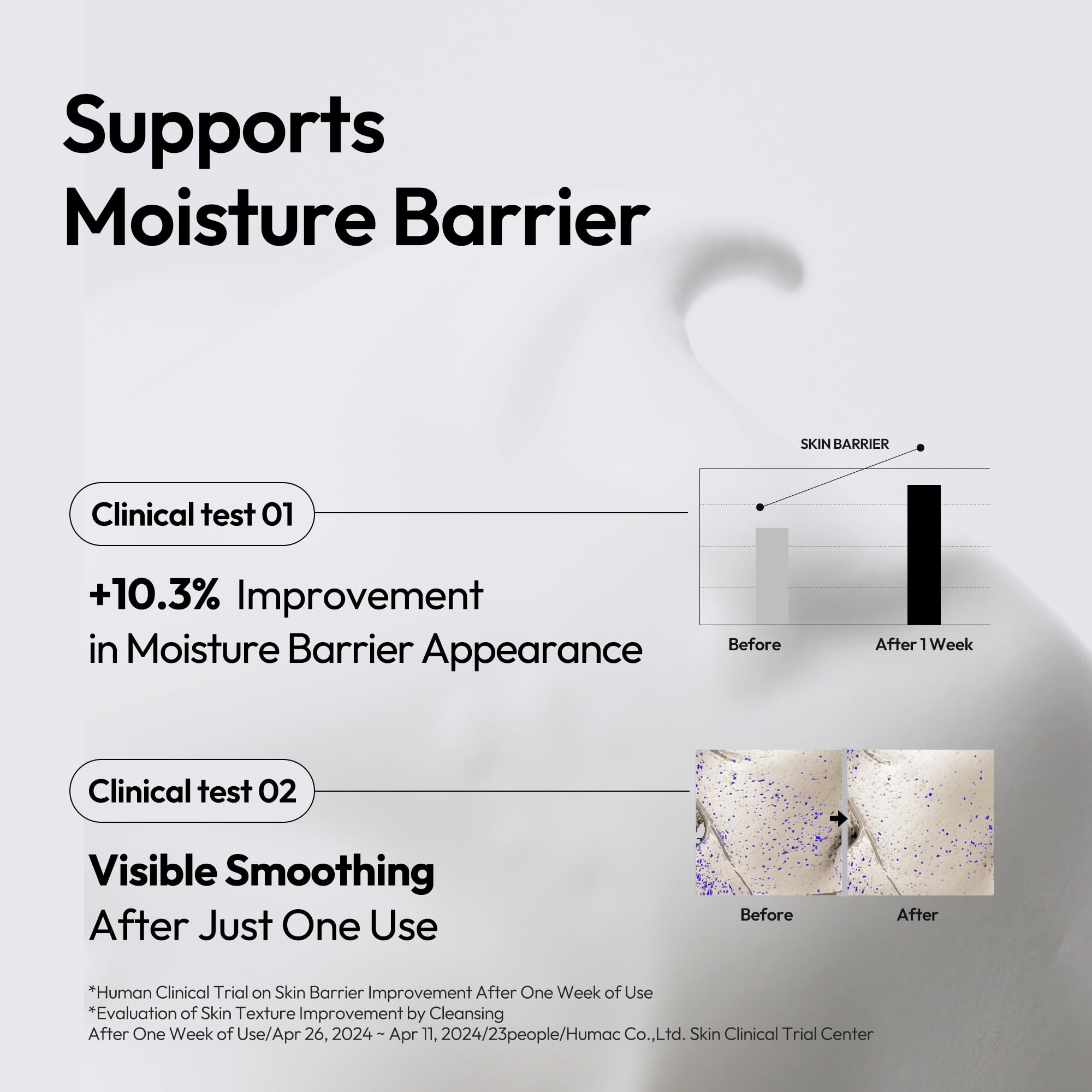 LayerLAB Korean Face Wash waterproof makeup removal in action.