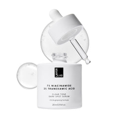 LayerLab serum bottle closeup showing fragrance-free hydration for radiant skin