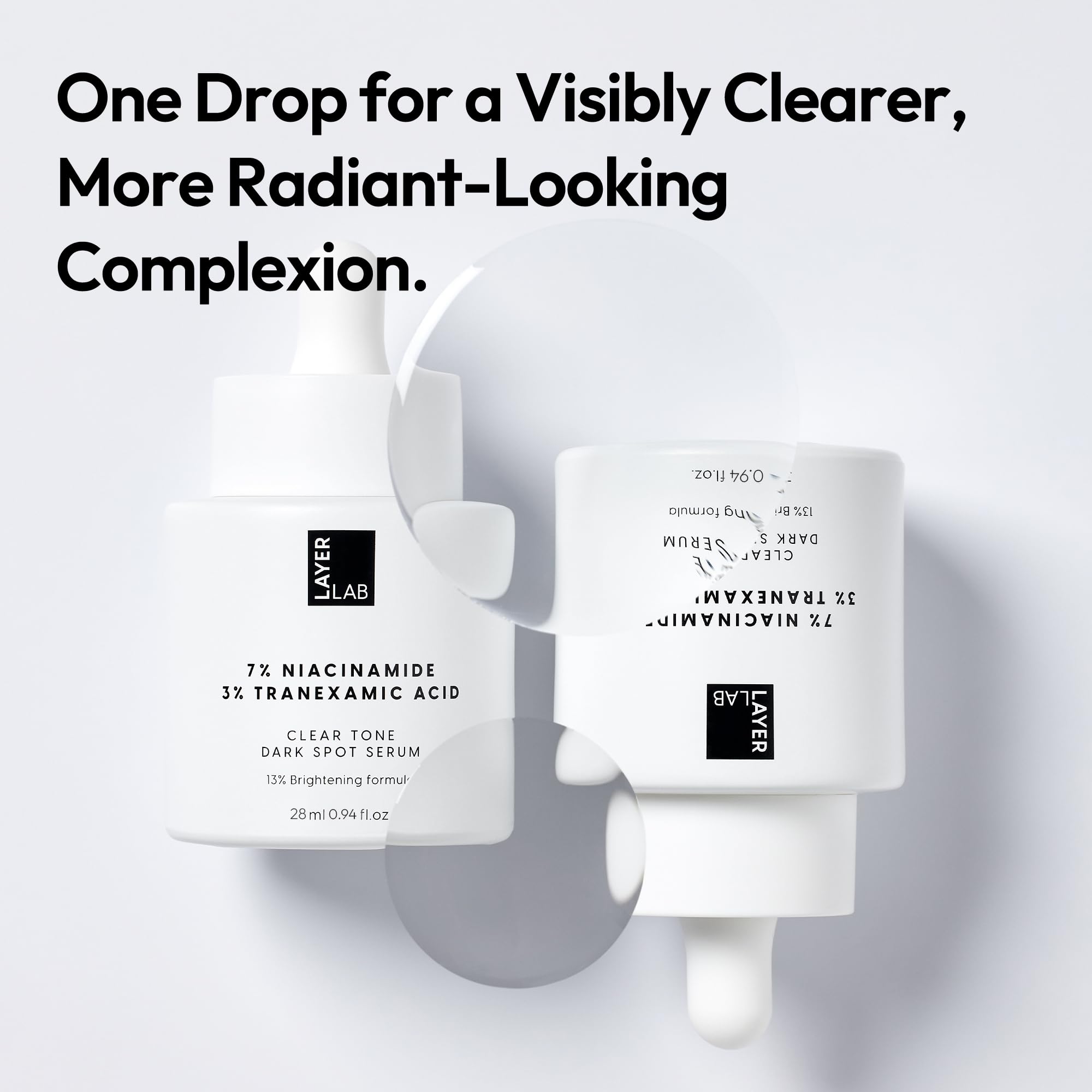 LayerLab serum liquid texture seen as lightweight and non-sticky