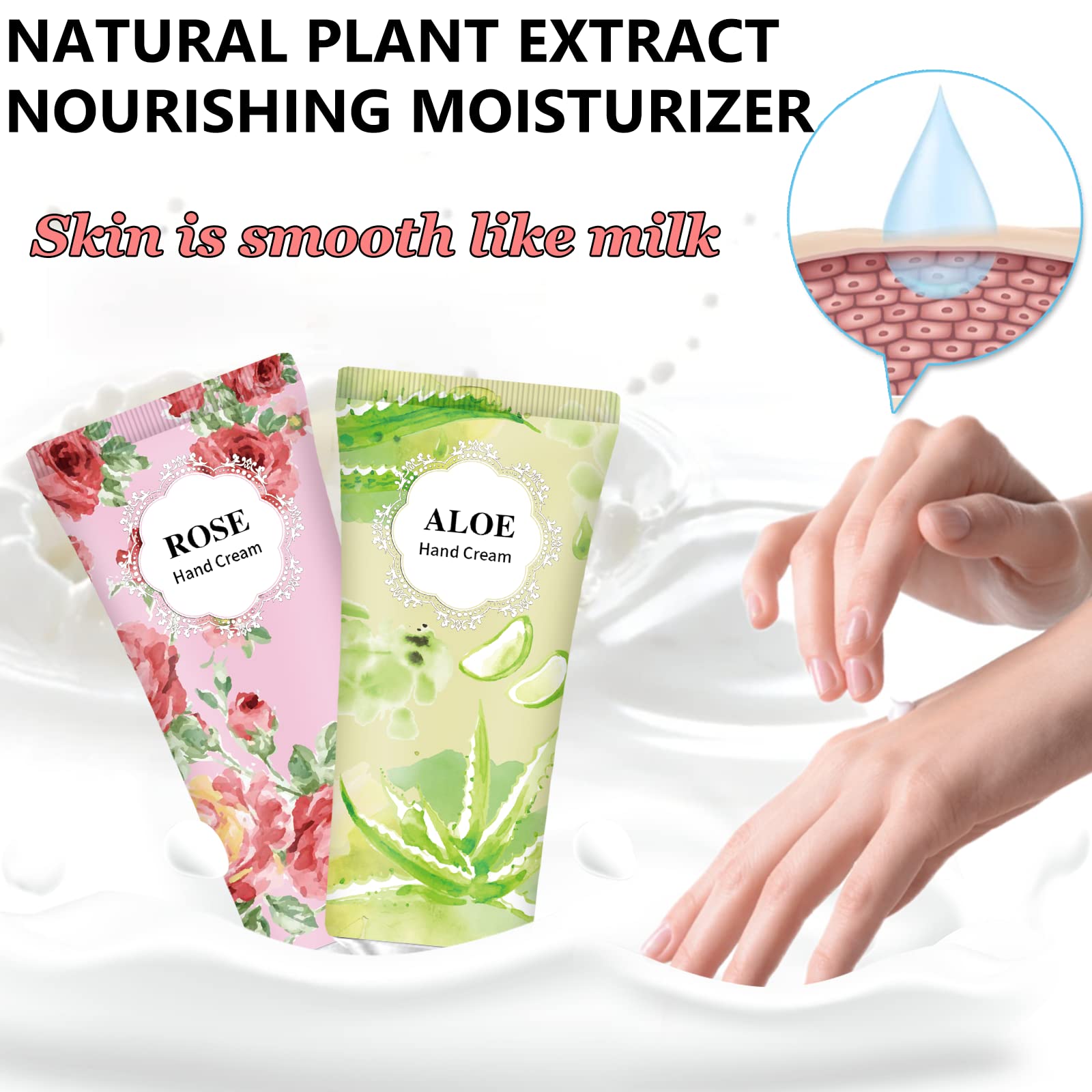 Layhomo hand cream travel size tubes close-up for on-the-go hydration.