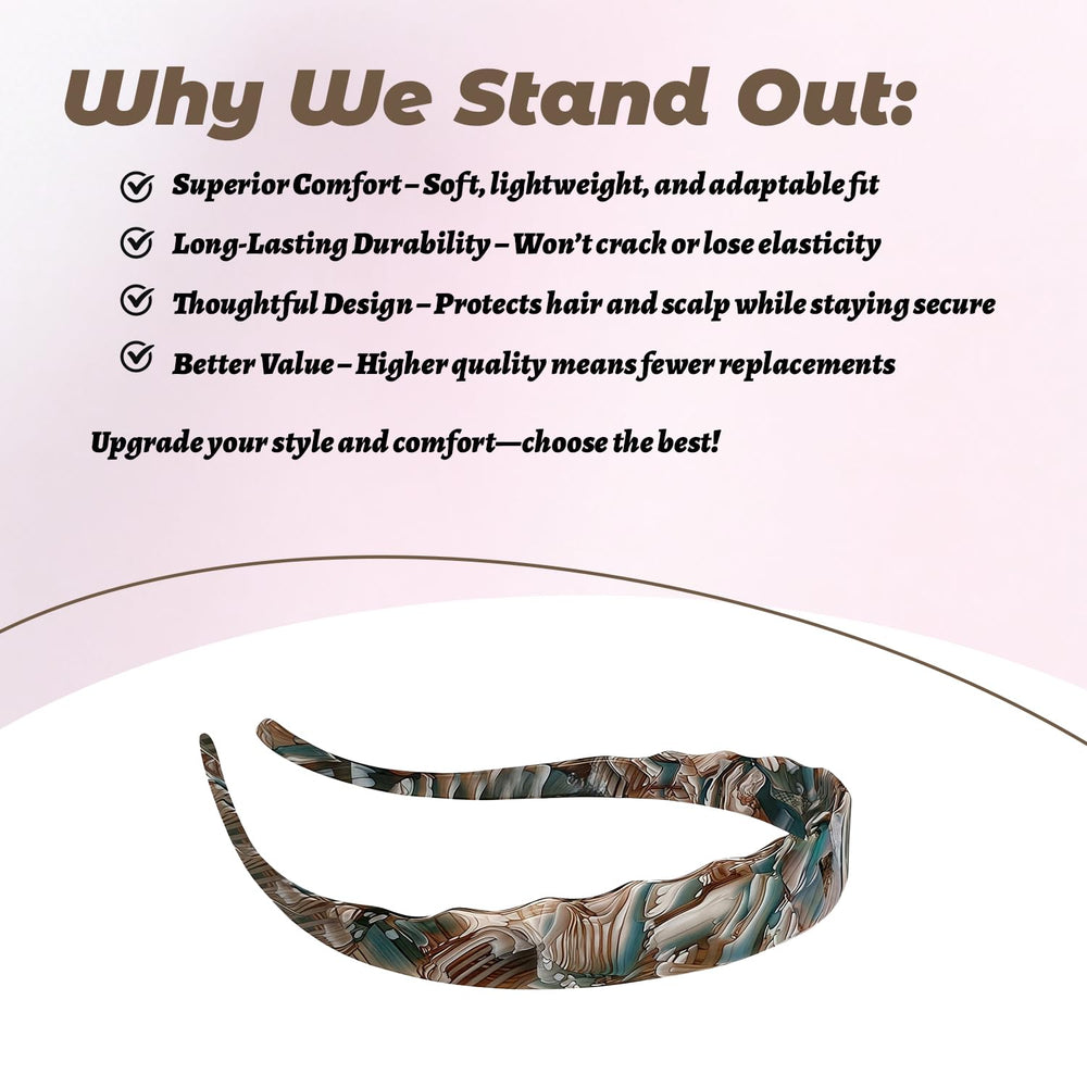 LAYONGMOLI 90s retro style headband adds bold feminine charm