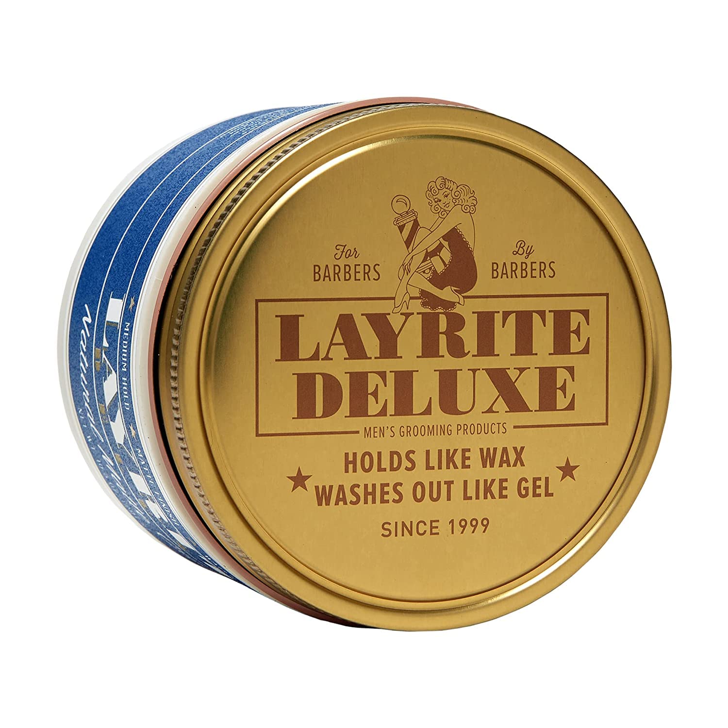 Layrite Natural Matte Cream applied to dry hair for defined finish