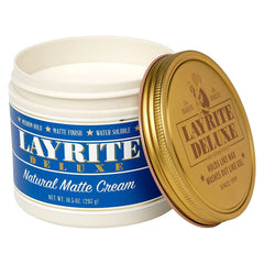 Layrite Natural Matte Cream in wet hair for pliable styling