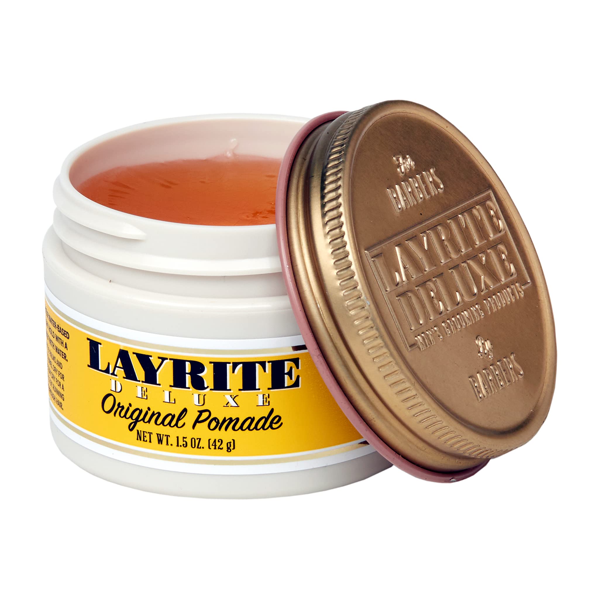 Layrite Original Pomade hands applying for flexible, medium shine styling