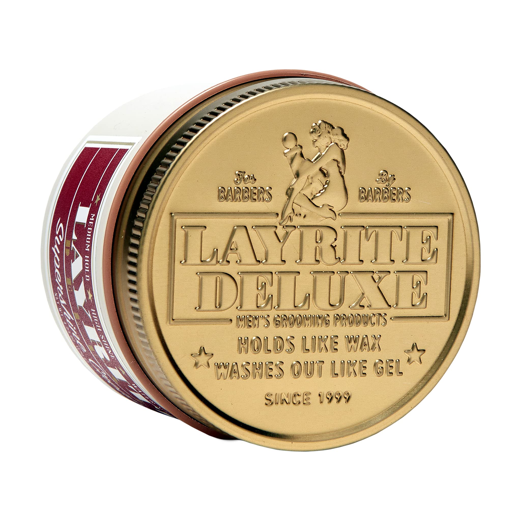 Layrite Supershine Cream in hair highlights conditioning and long-lasting shine without flaking.