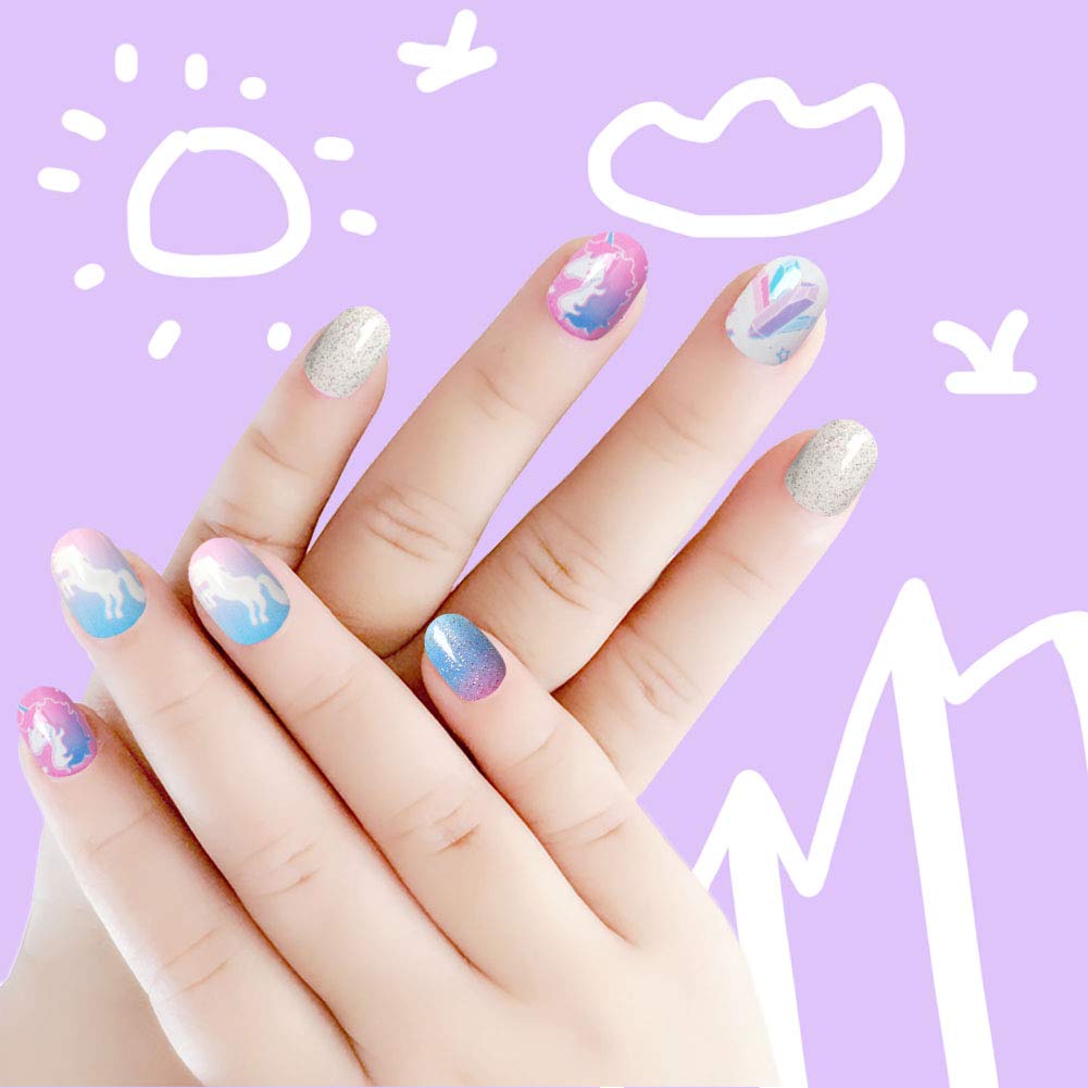 Laza nail tips 24 sizes numbered 0-9 for easy finger fit.