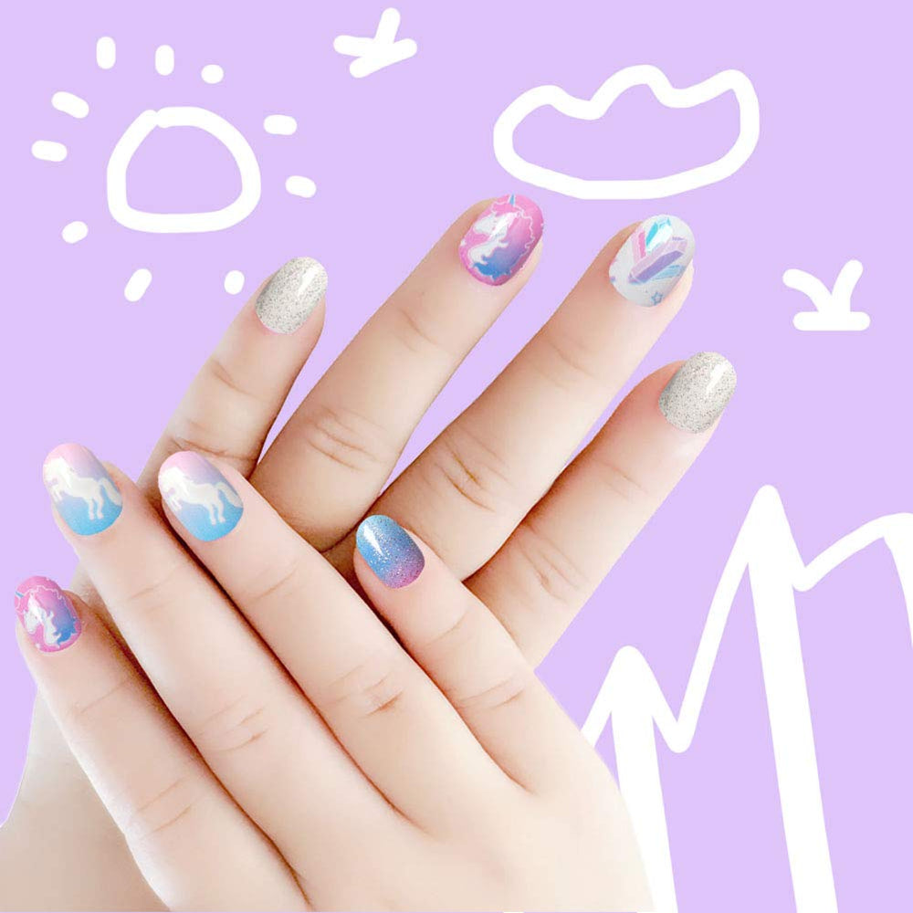 Laza nail tips 24 sizes numbered 0-9 for easy finger fit.