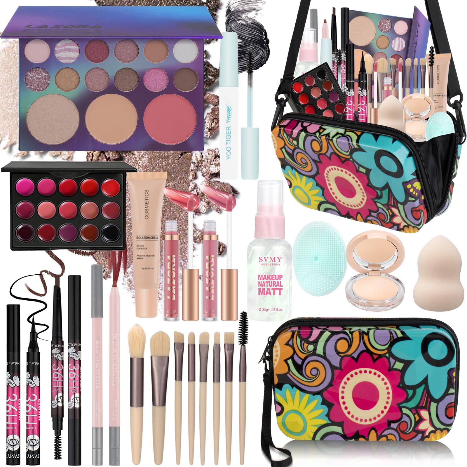 LAZORA Teens Makeup Kit facial cleansing brush for refreshed prep.