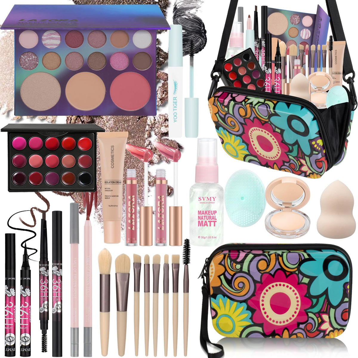 LAZORA Teens Makeup Kit facial cleansing brush for refreshed prep.