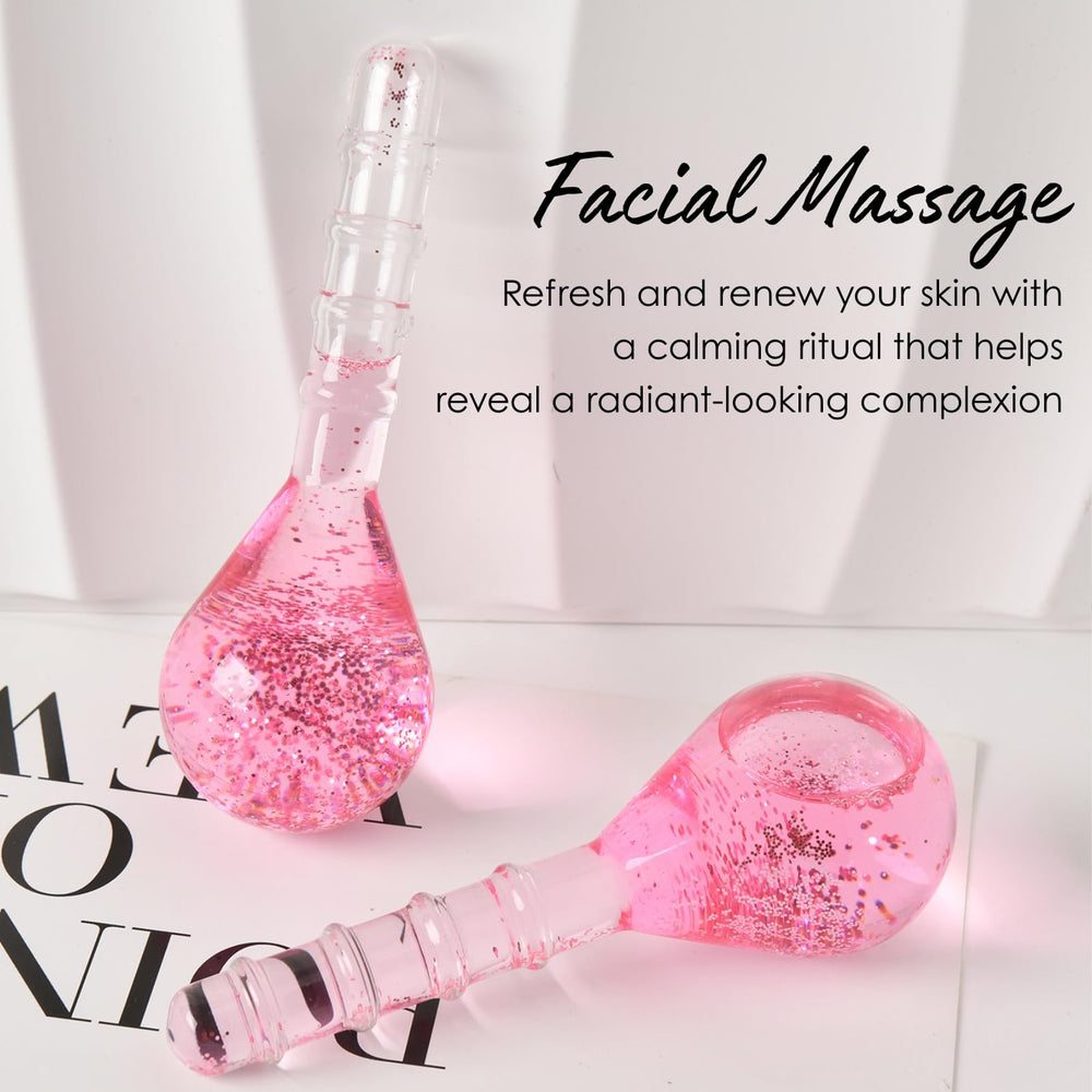 Lazzybeauty Ice Globes teardrop ergonomic design aids smooth glide